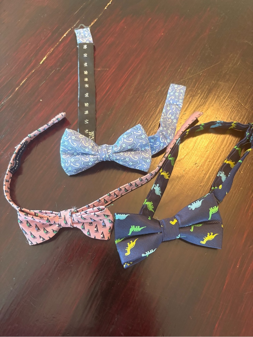 Kids Adjustable Bow Tie Set in Pink, Light Blue & Navy- 3 pack